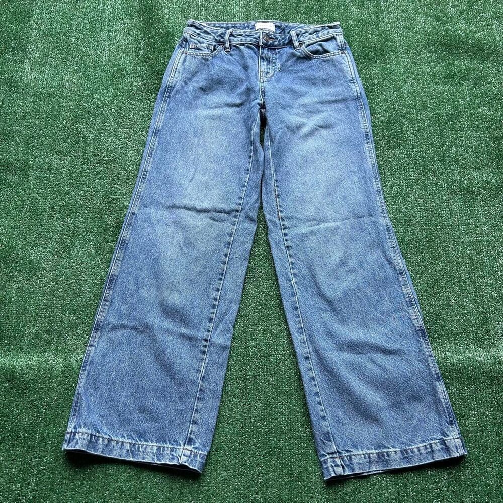 PacSun Women’s Casey Low Rise Baggy Jeans Size 25 Medium Wash Wide Leg